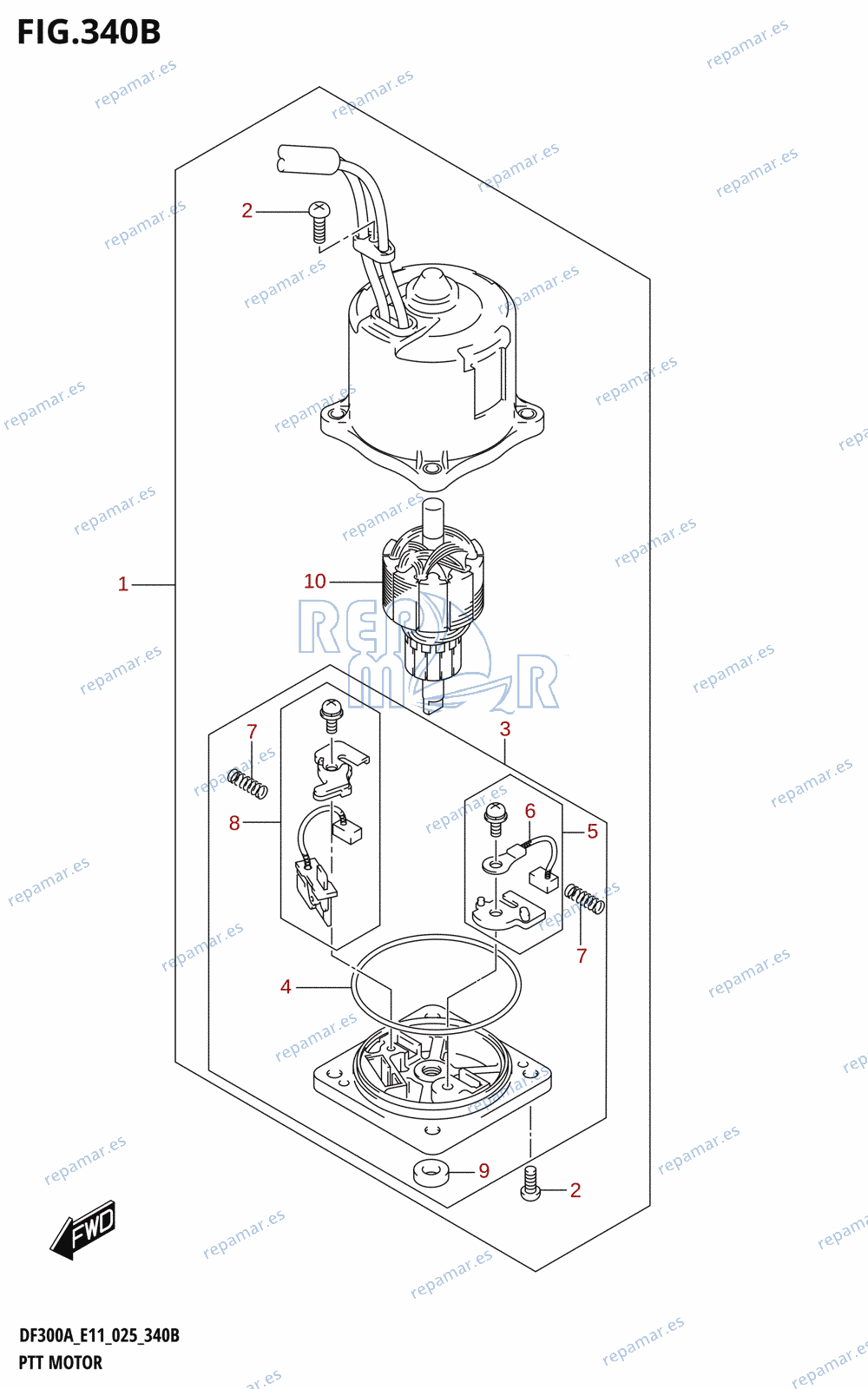 340B - PTT MOTOR (L-TRANSOM)