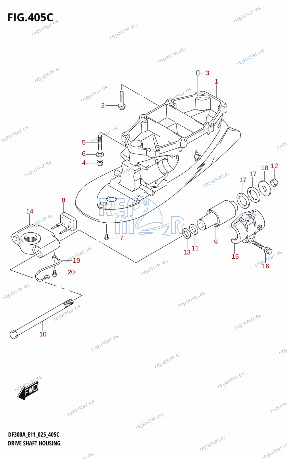 405C - DRIVE SHAFT HOUSING (L-TRANSOM)