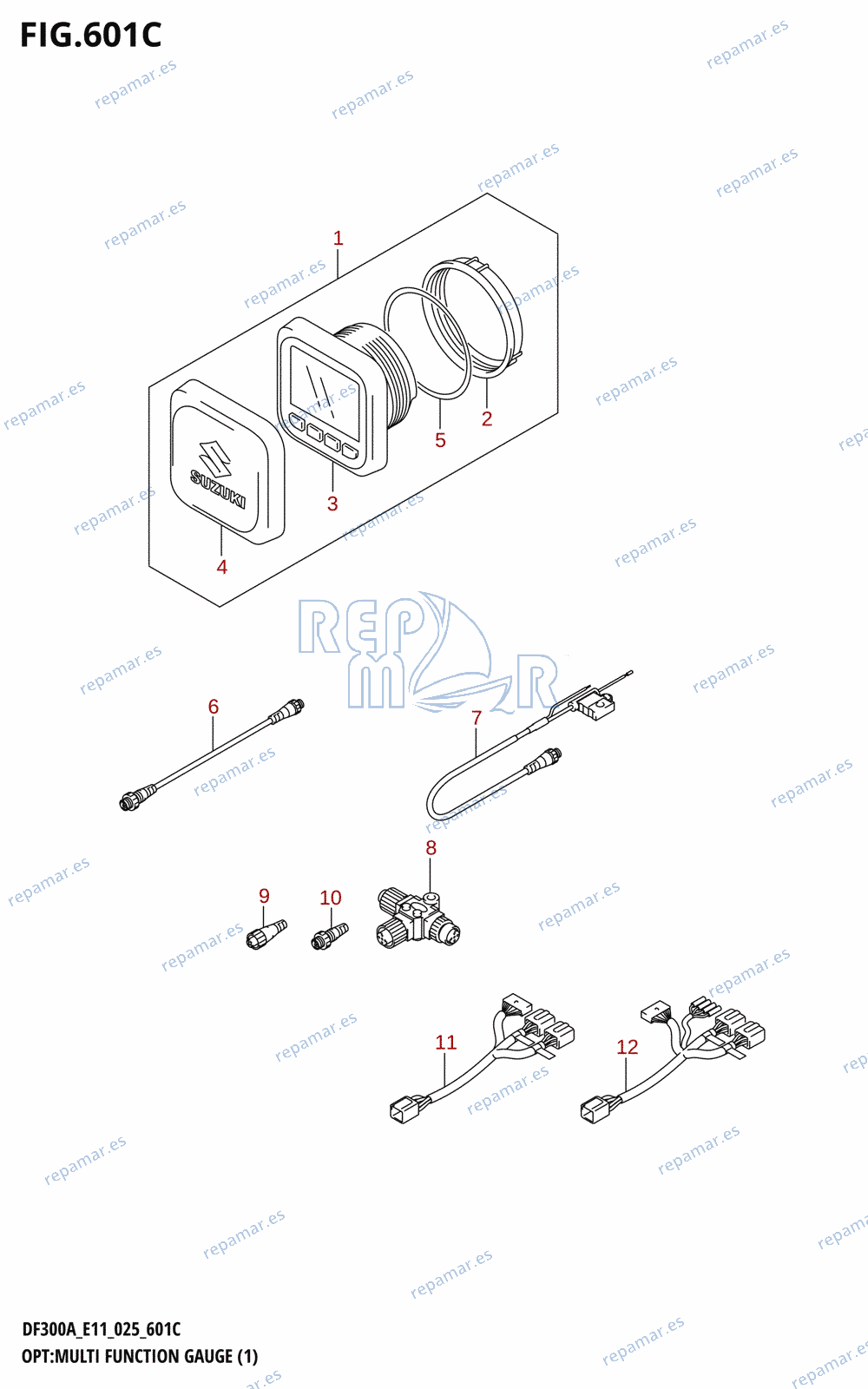 601C - OPT:MULTI FUNCTION GAUGE (1) (E40)