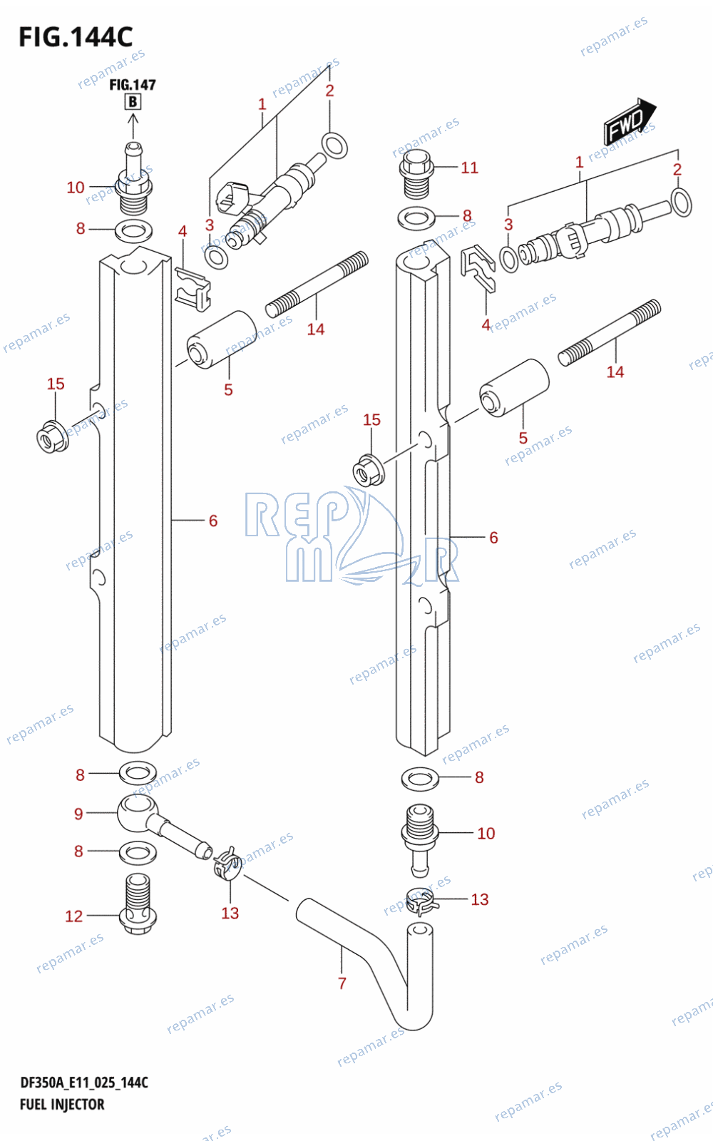 144C - FUEL INJECTOR (E40)