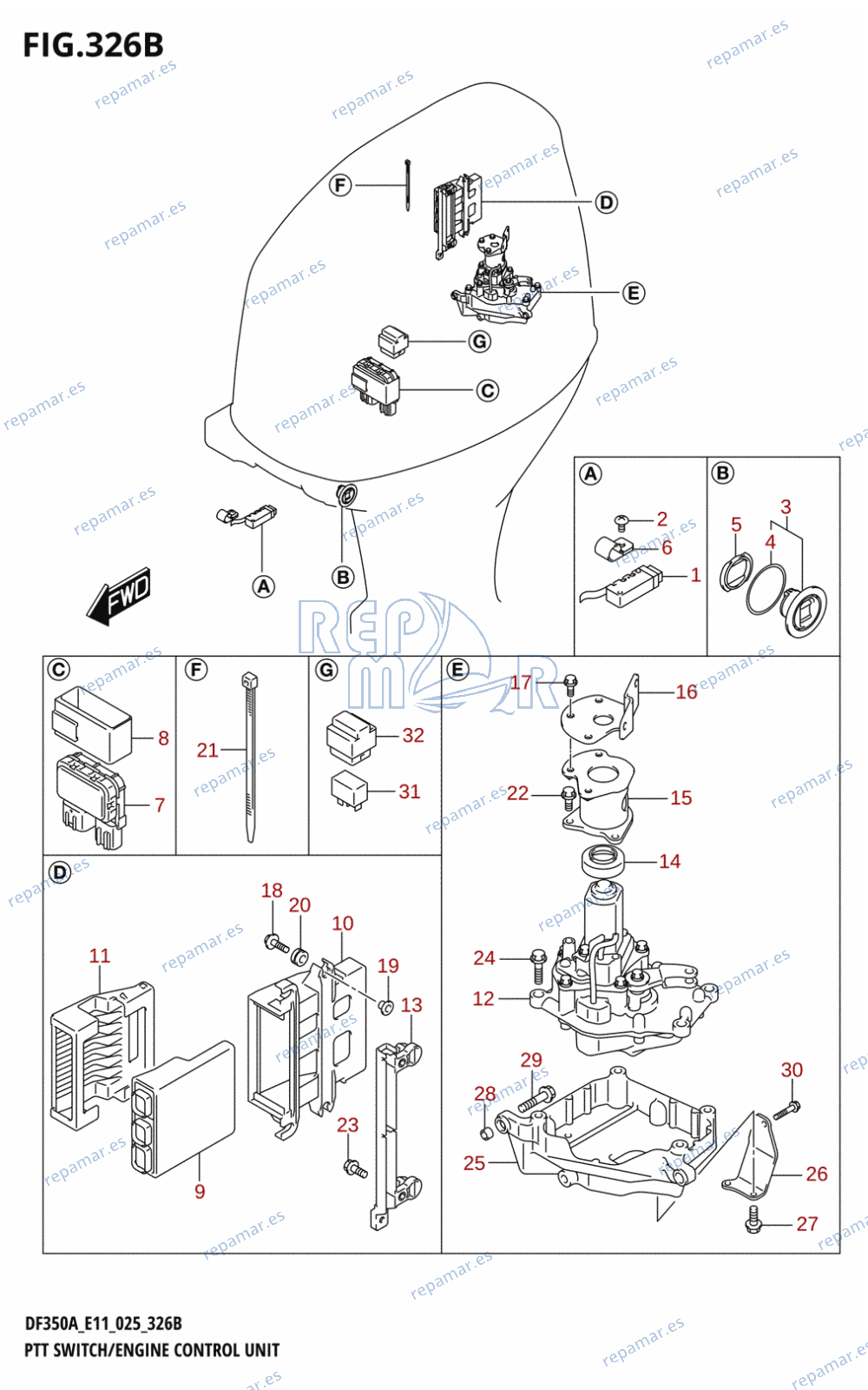 326B - PTT SWITCH /​ ENGINE CONTROL UNIT