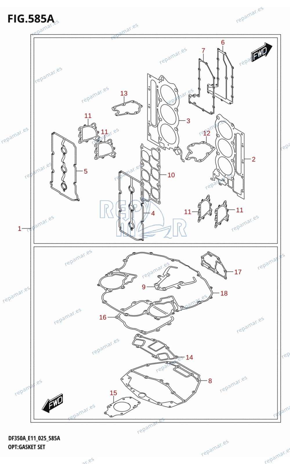 585A - OPT:GASKET SET