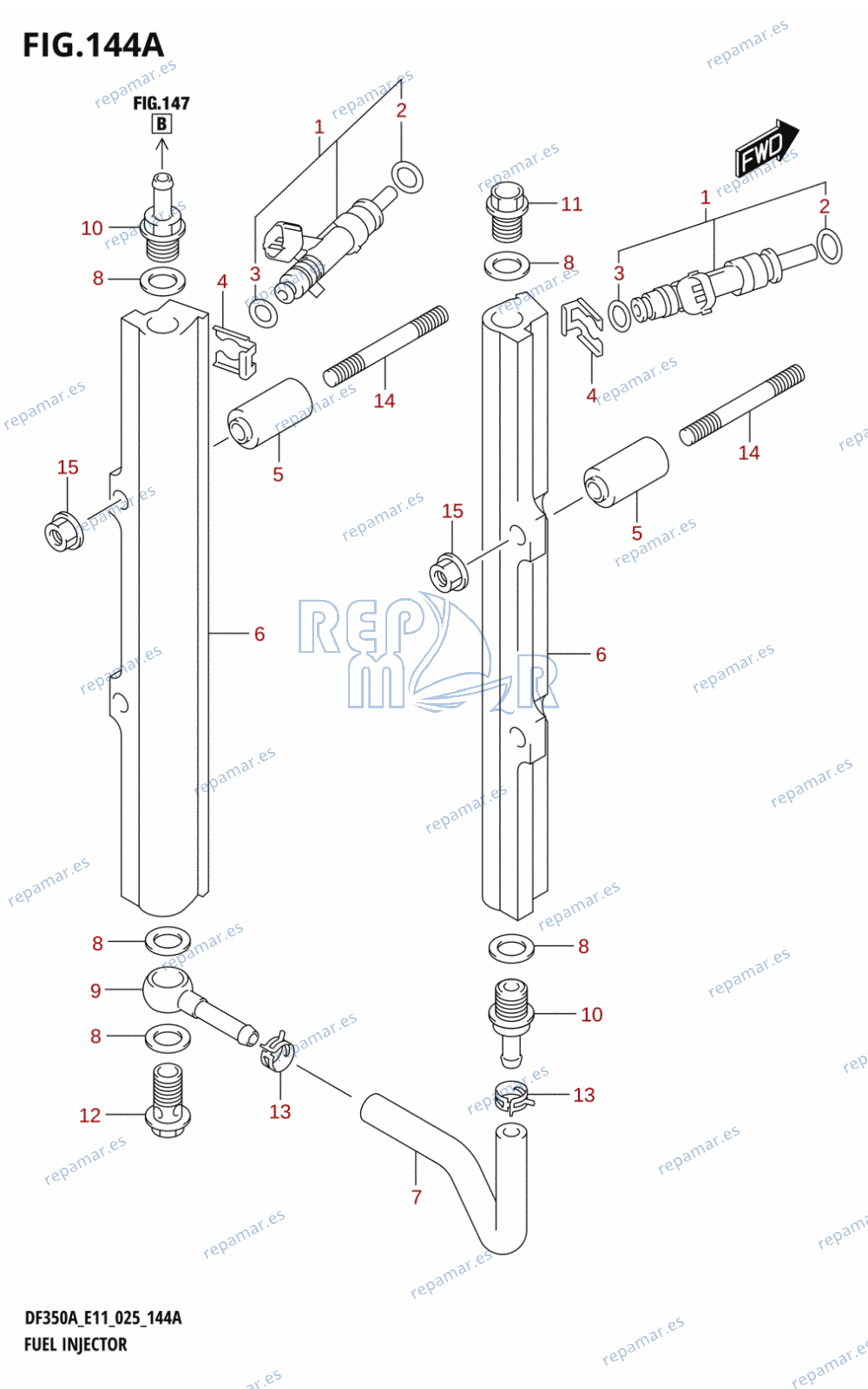 144A - FUEL INJECTOR (E01,E11)