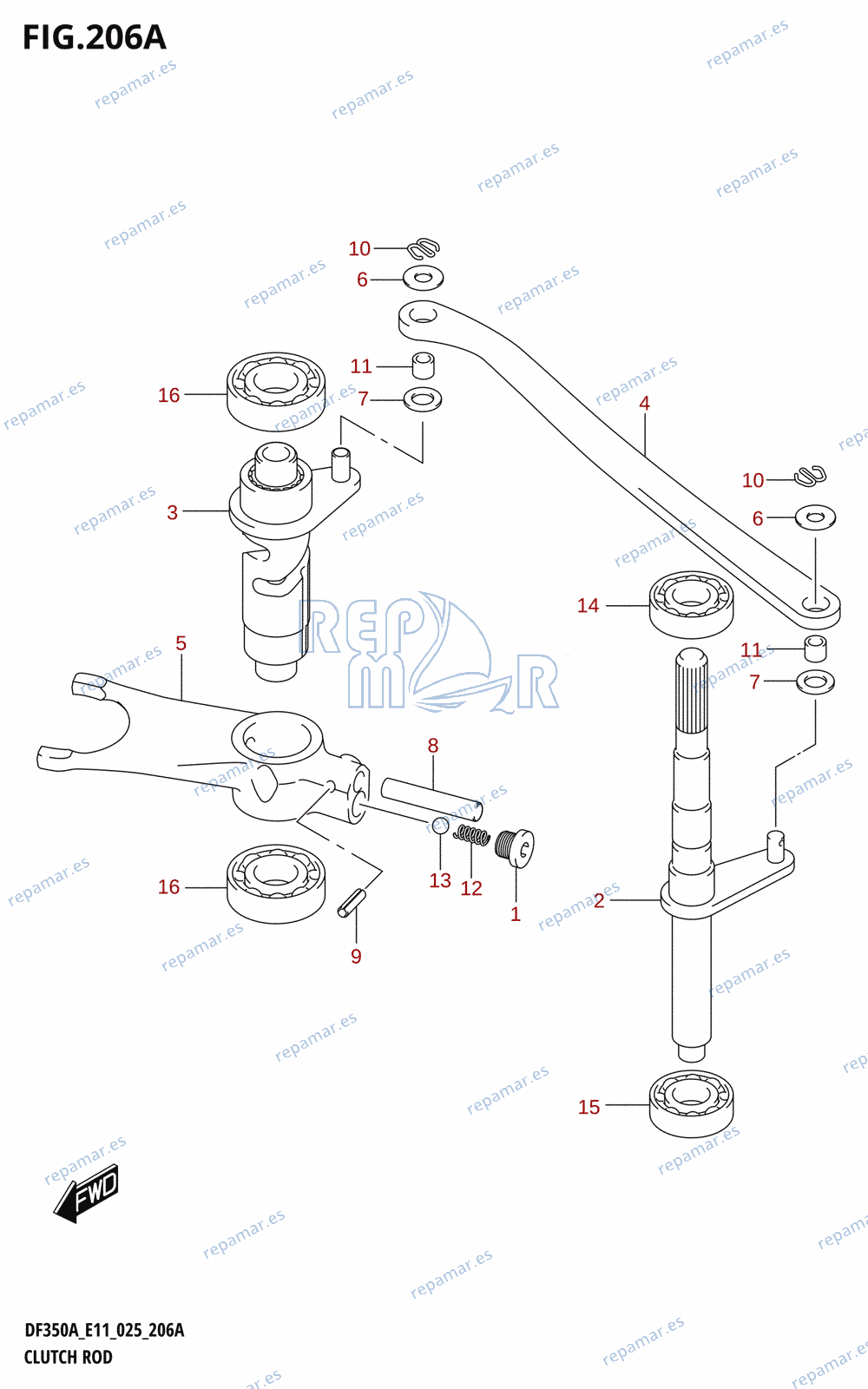 206A - CLUTCH ROD