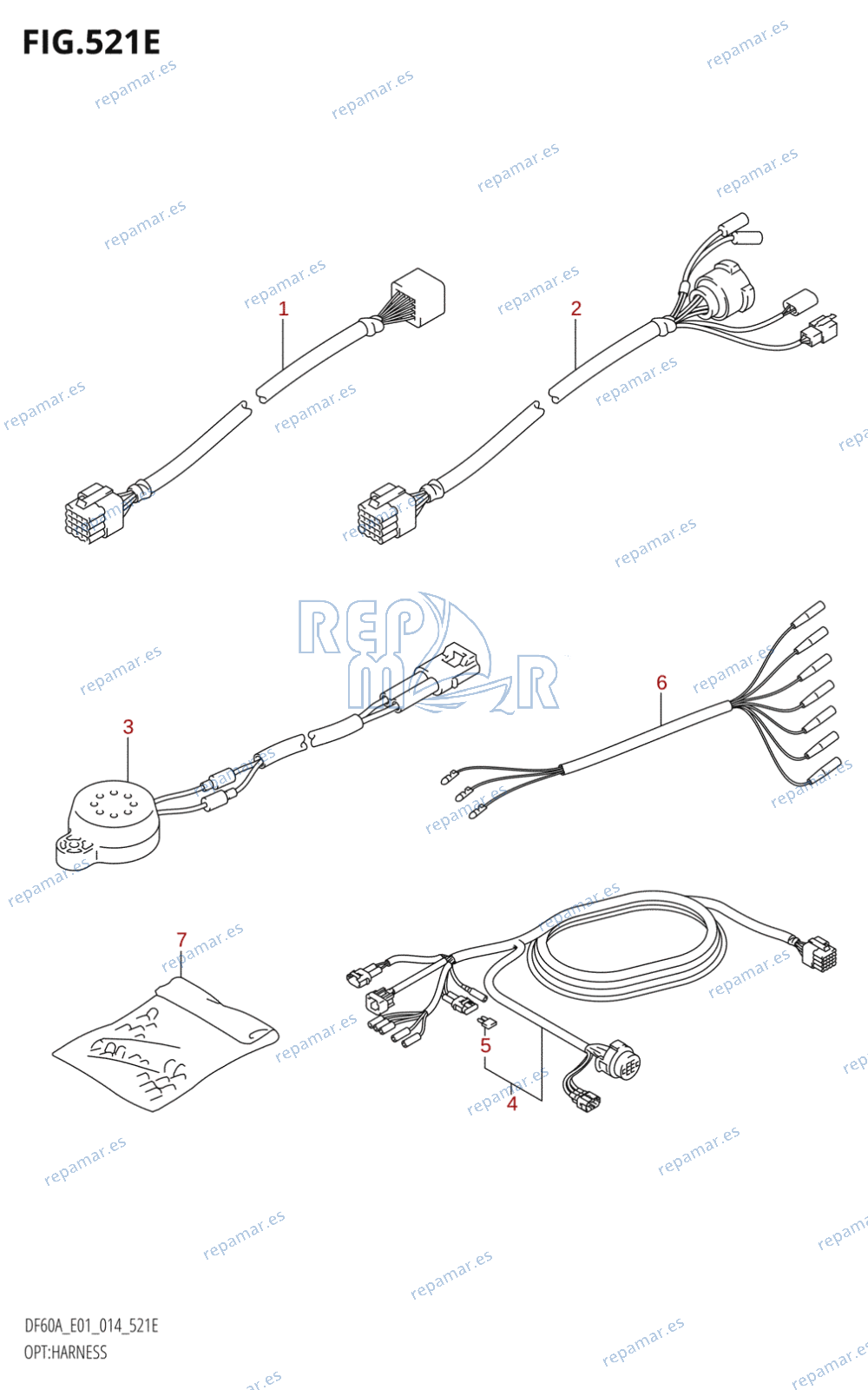 521E - OPT:HARNESS (DF50A:E01)