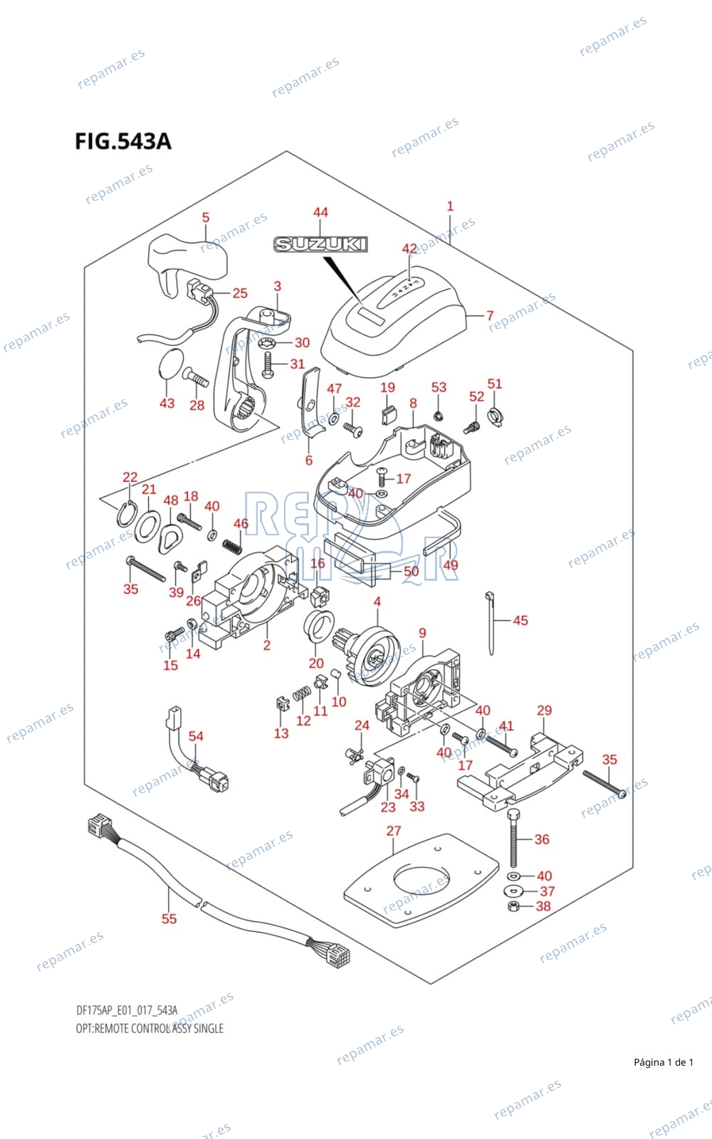 543A - OPT:REMOTE CONTROL ASSY SINGLE