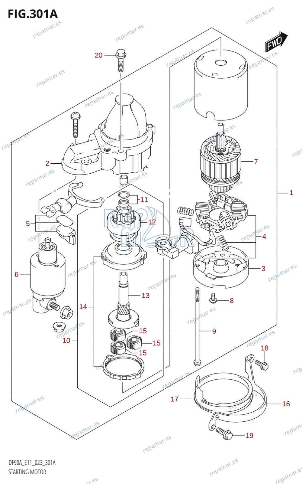 301A - STARTING MOTOR