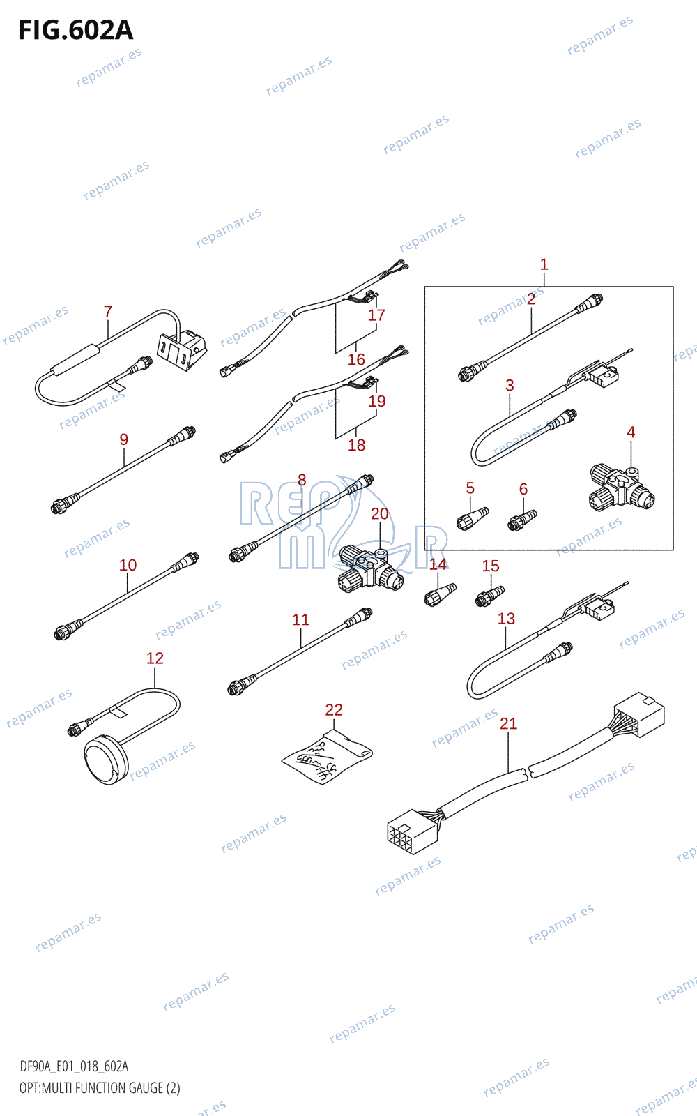 602A - OPT:MULTI FUNCTION GAUGE (2) (DF70A,DF80A,DF90A,DF100B)