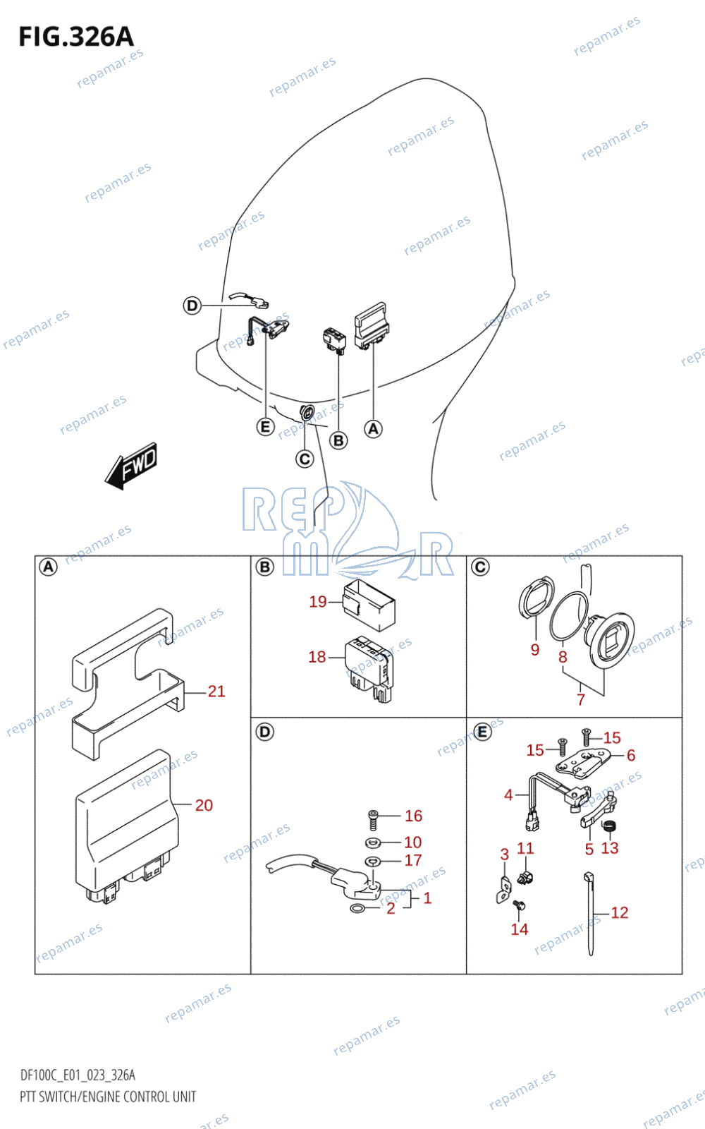 326A - PTT SWITCH /​ ENGINE CONTROL UNIT