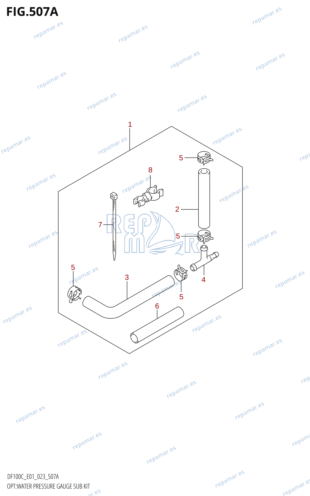 507A - OPT:WATER PRESSURE GAUGE SUB KIT