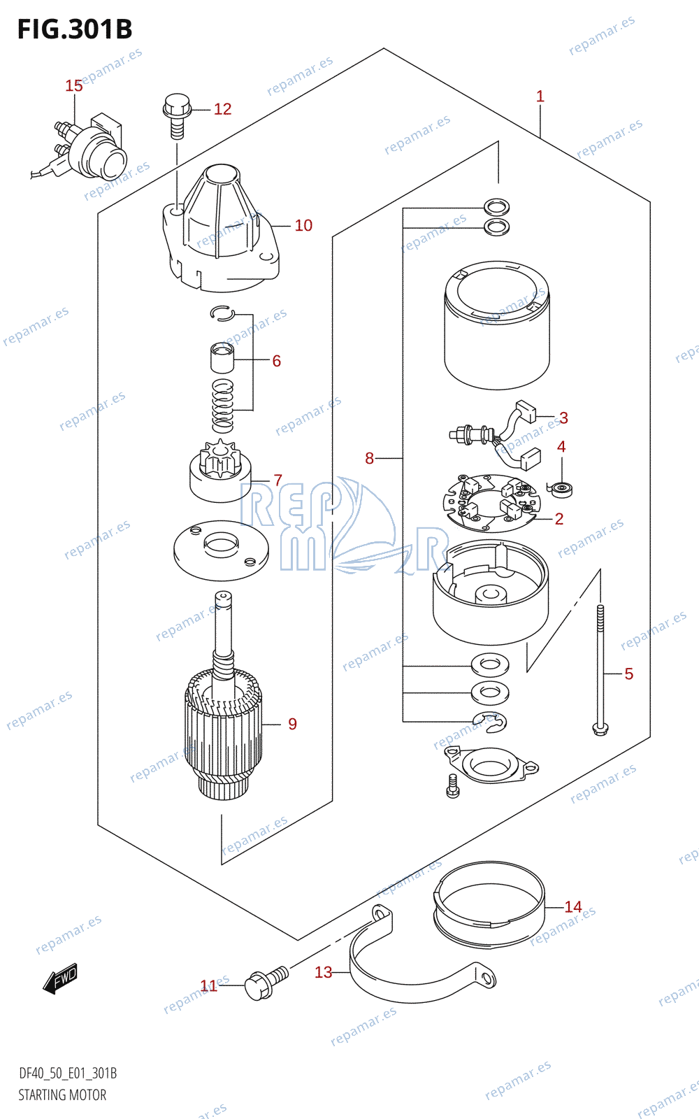 301B - STARTING MOTOR (K1,K2,K3,K4)