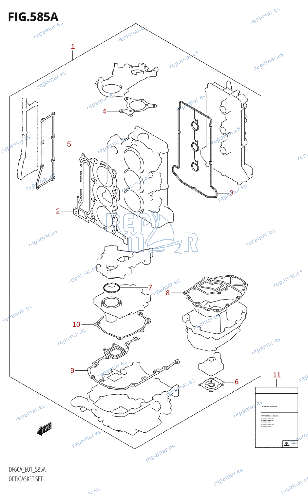 585A - OPT:GASKET SET