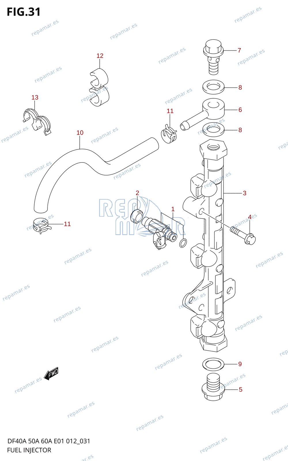 031 - INYECTOR COMBUSTIBLE (DF40AST E34)