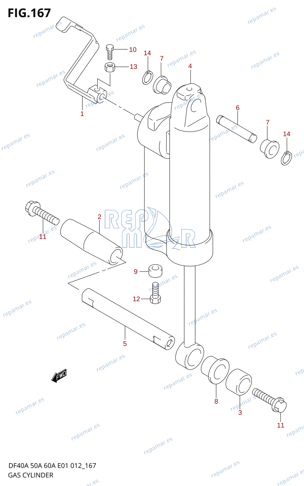 167 - CILINDRO GAS (DF40AQH E01)