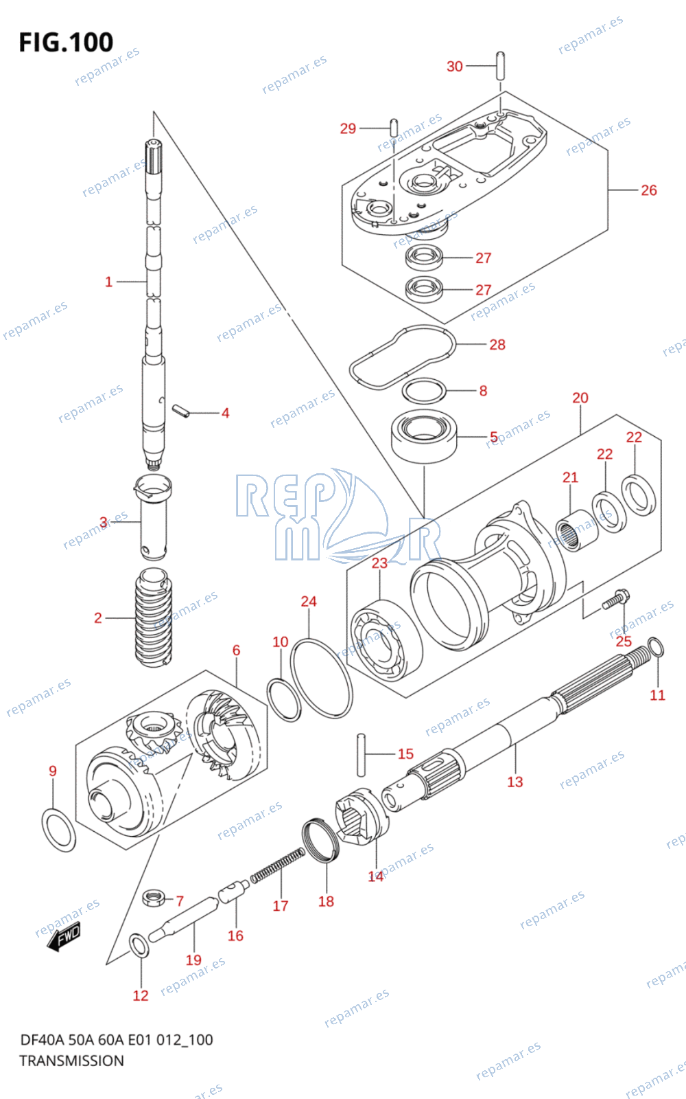 100 - TRANSMISION (DF40AST E34)