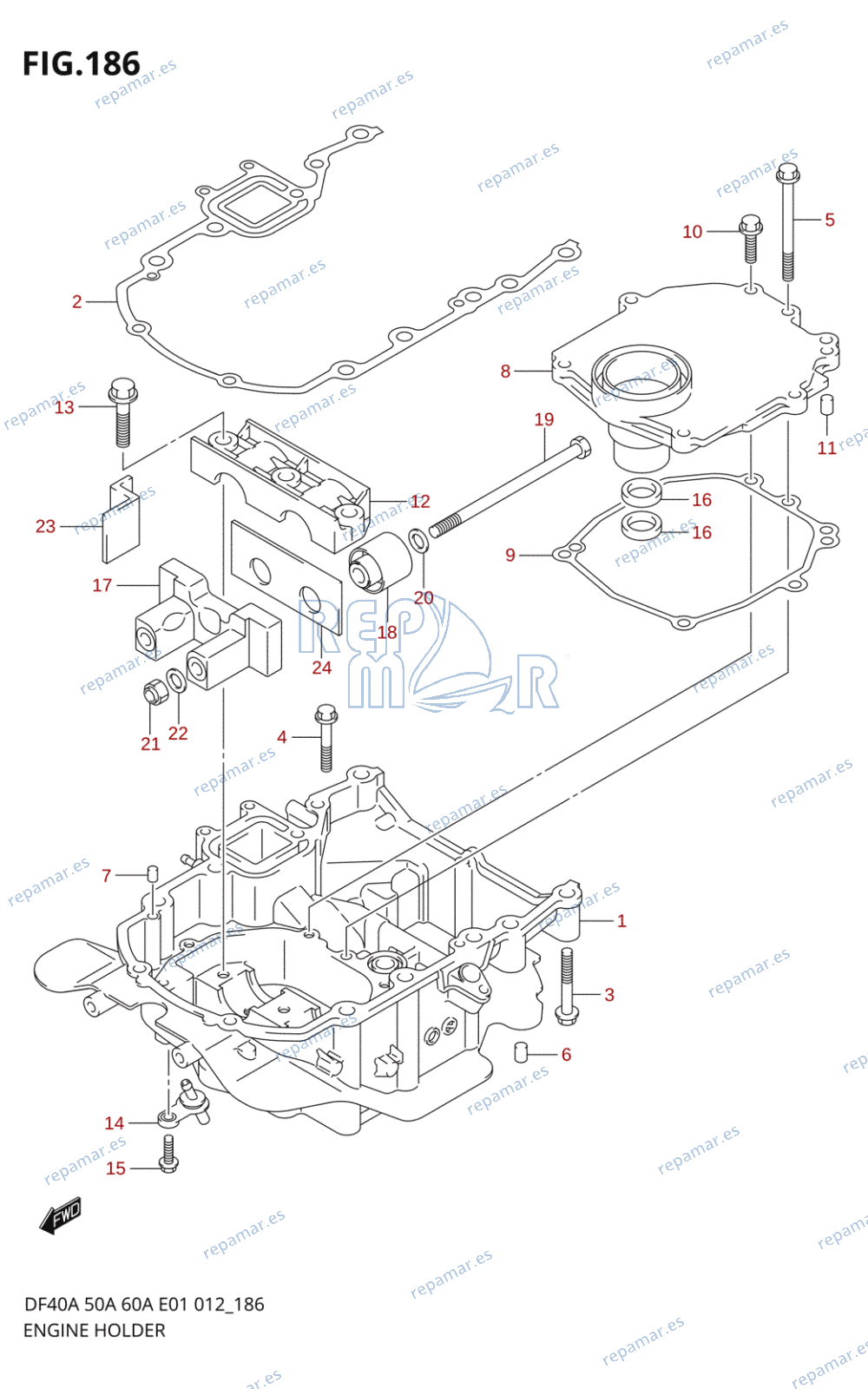 186 - SOPORTE MOTOR (DF40A E01)