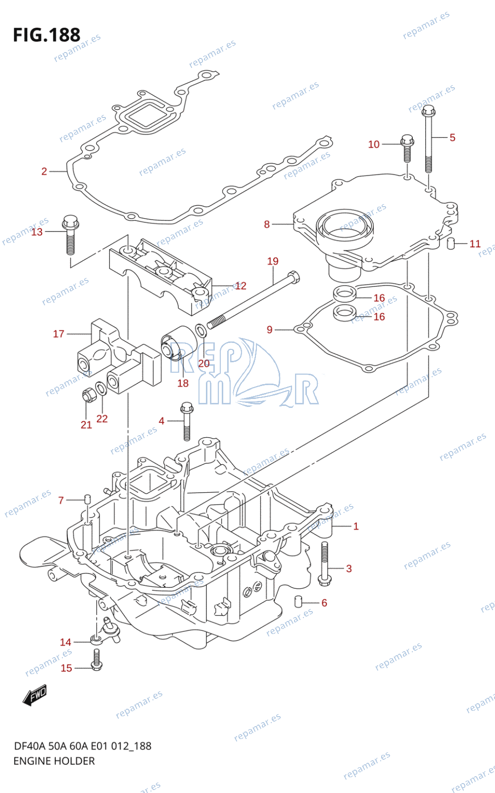 188 - SOPORTE MOTOR (DF40AST E34)