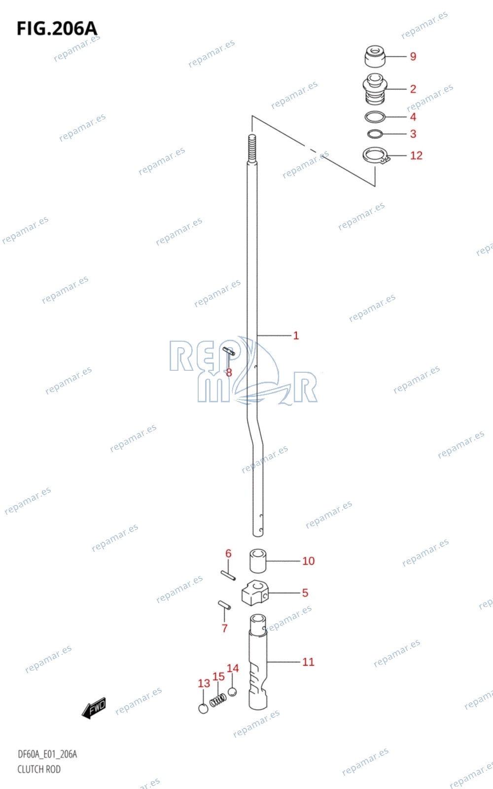 206A - CLUTCH ROD