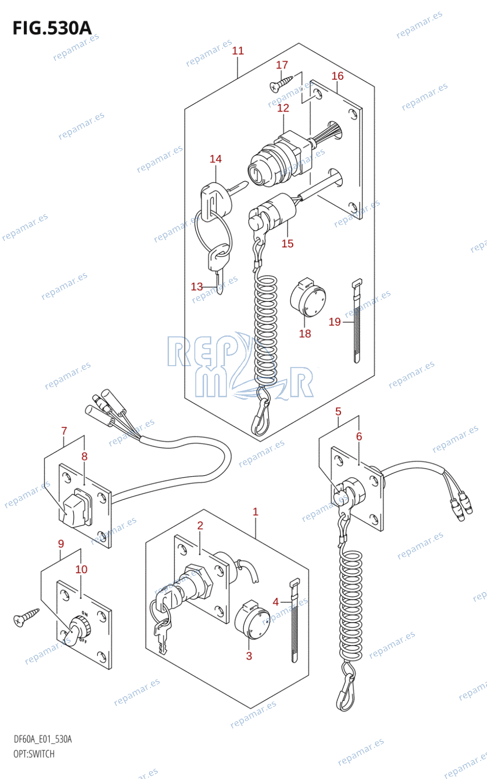 530A - OPT:SWITCH (DF40AST,DF40AT,DF50AT,DF60AT,DF60AWT)